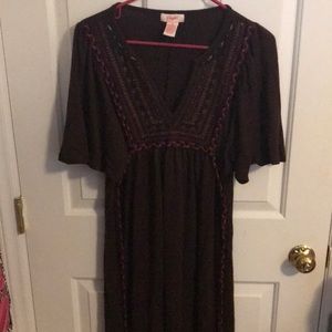 Candie’s brown dress with braided sash, medium